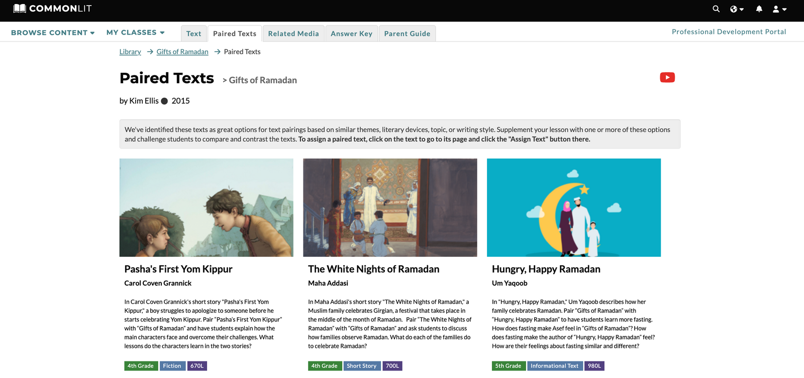 Use Paired Texts to enhance your Ramadan lesson plans.